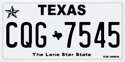 TX license plate CQG7545