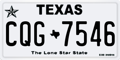 TX license plate CQG7546