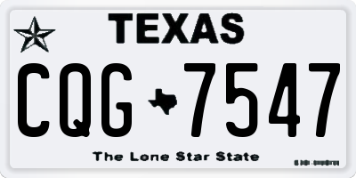 TX license plate CQG7547