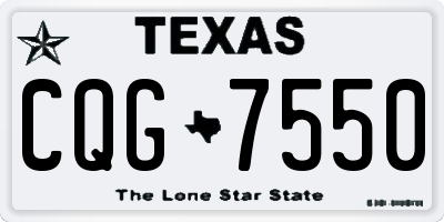 TX license plate CQG7550