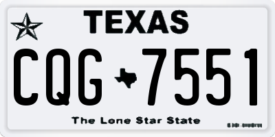 TX license plate CQG7551