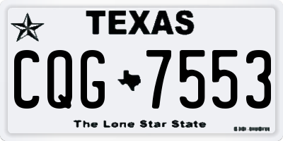 TX license plate CQG7553