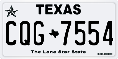 TX license plate CQG7554