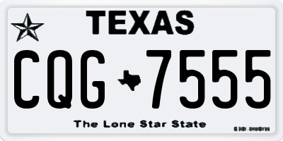 TX license plate CQG7555