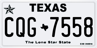 TX license plate CQG7558