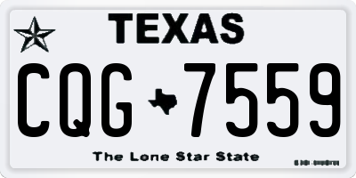 TX license plate CQG7559