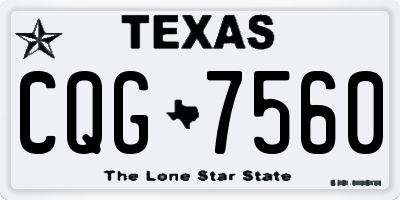 TX license plate CQG7560