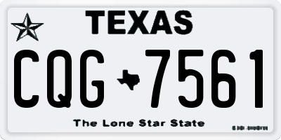 TX license plate CQG7561