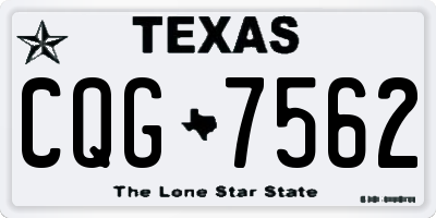 TX license plate CQG7562