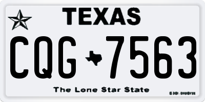 TX license plate CQG7563