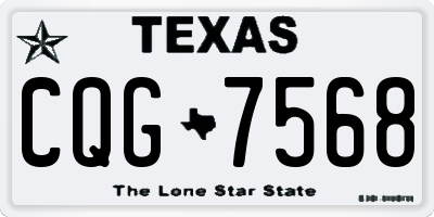 TX license plate CQG7568