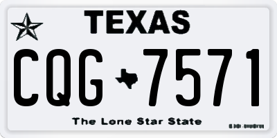 TX license plate CQG7571