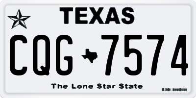 TX license plate CQG7574