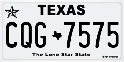 TX license plate CQG7575