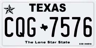 TX license plate CQG7576