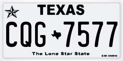 TX license plate CQG7577