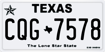 TX license plate CQG7578