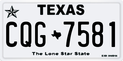 TX license plate CQG7581