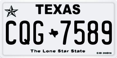TX license plate CQG7589