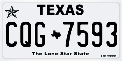 TX license plate CQG7593