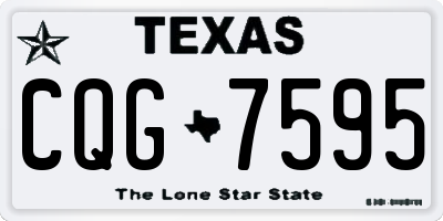 TX license plate CQG7595