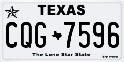 TX license plate CQG7596