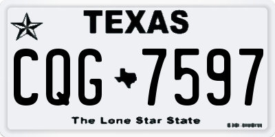 TX license plate CQG7597