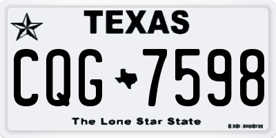 TX license plate CQG7598