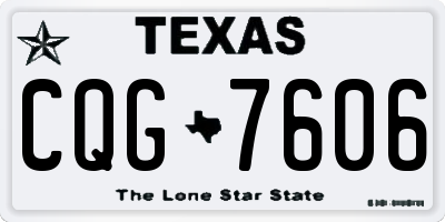 TX license plate CQG7606