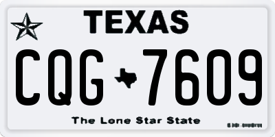 TX license plate CQG7609