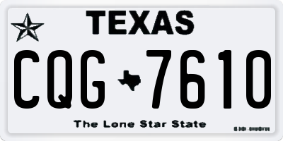 TX license plate CQG7610