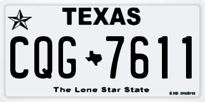 TX license plate CQG7611