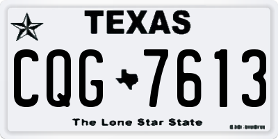 TX license plate CQG7613