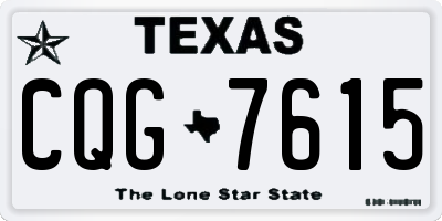 TX license plate CQG7615