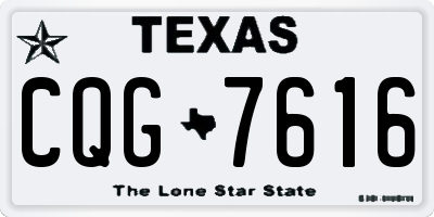 TX license plate CQG7616