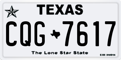 TX license plate CQG7617
