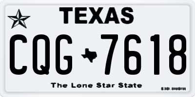 TX license plate CQG7618