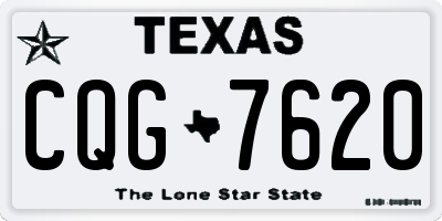 TX license plate CQG7620