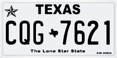TX license plate CQG7621