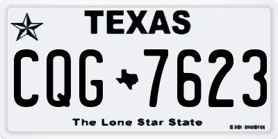 TX license plate CQG7623