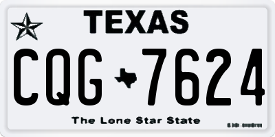 TX license plate CQG7624