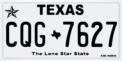 TX license plate CQG7627