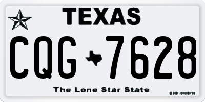 TX license plate CQG7628
