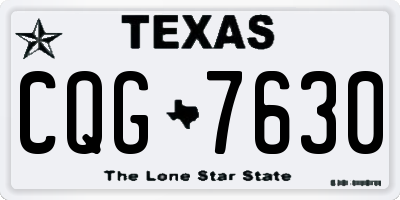 TX license plate CQG7630