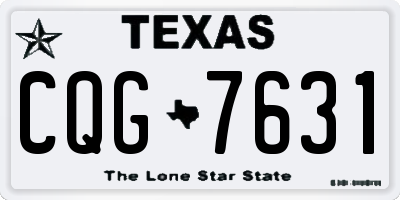 TX license plate CQG7631