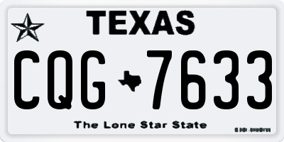 TX license plate CQG7633