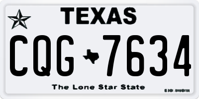 TX license plate CQG7634