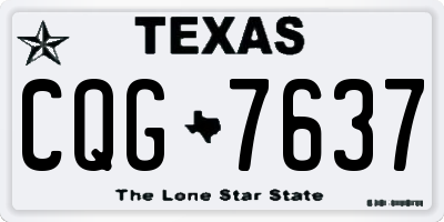 TX license plate CQG7637