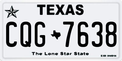 TX license plate CQG7638