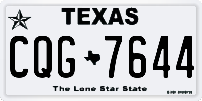 TX license plate CQG7644